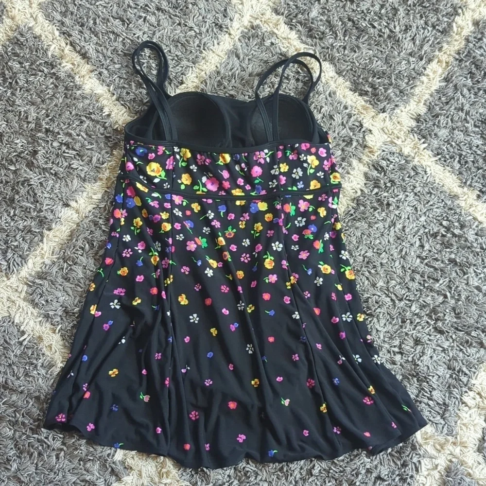 St Johns Bay Floral Swimsuit Dress Padded Size Women's 10
